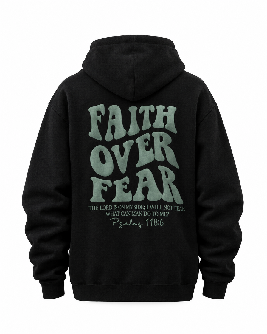 FAITH OVER FEAR GRAPHIC HOODIE