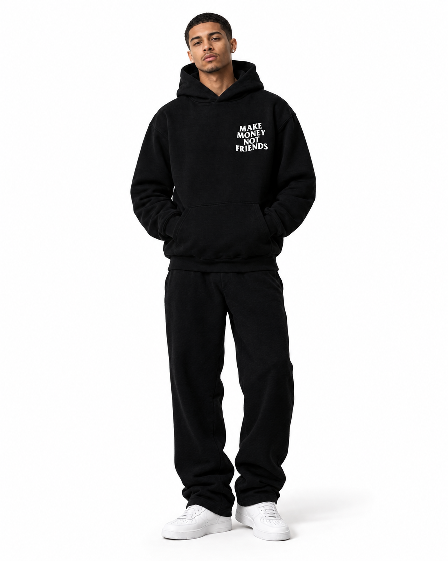 MAKE MONEY NOT FRIENDS GRAPHIC HOODIE