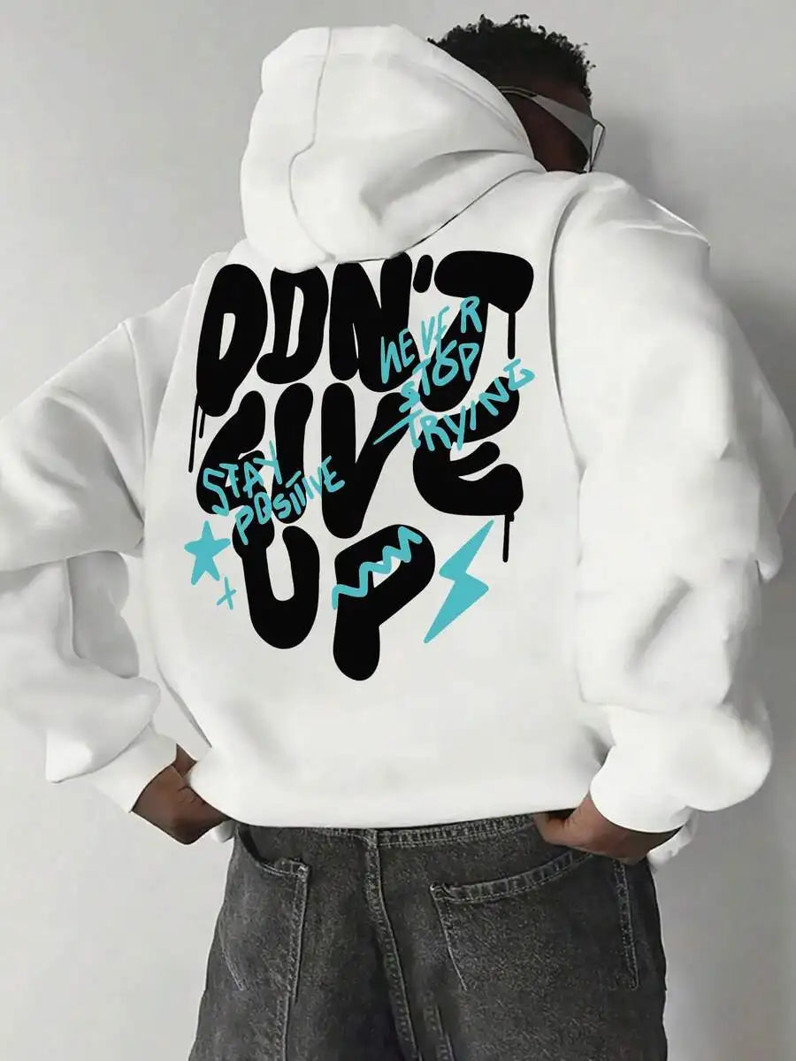 DON’T GIVE UP GRAPHIC HOODIE