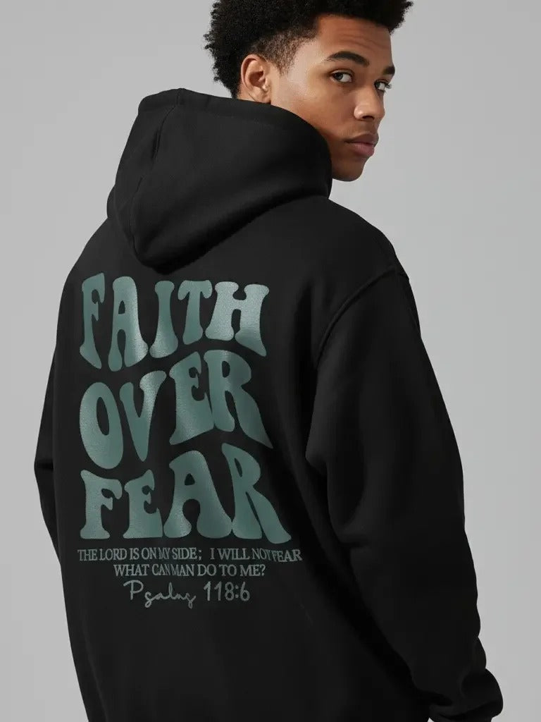 FAITH OVER FEAR GRAPHIC HOODIE